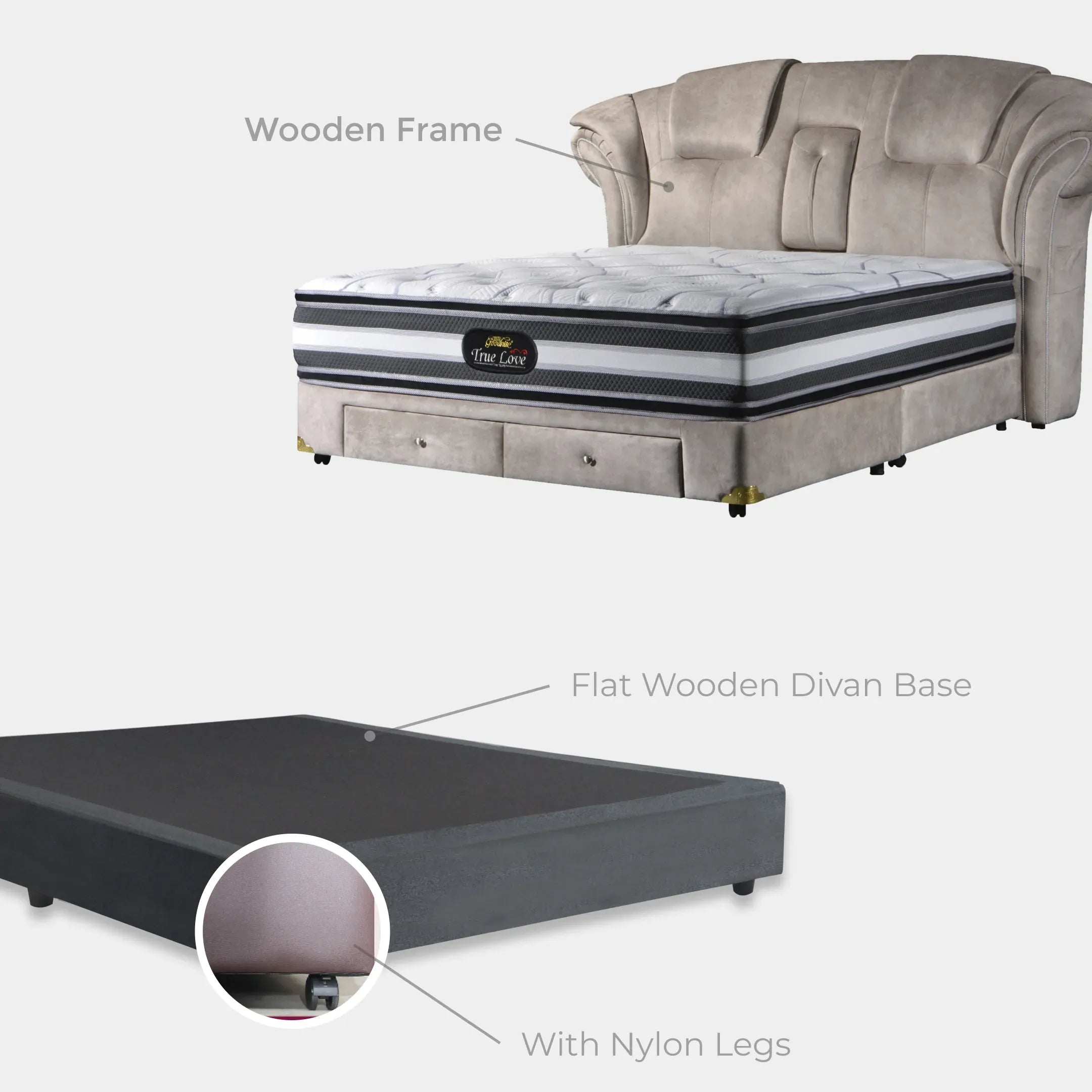 Goodnite CS8822 Bedframe (Single/ Super Single/ Queen/ King)