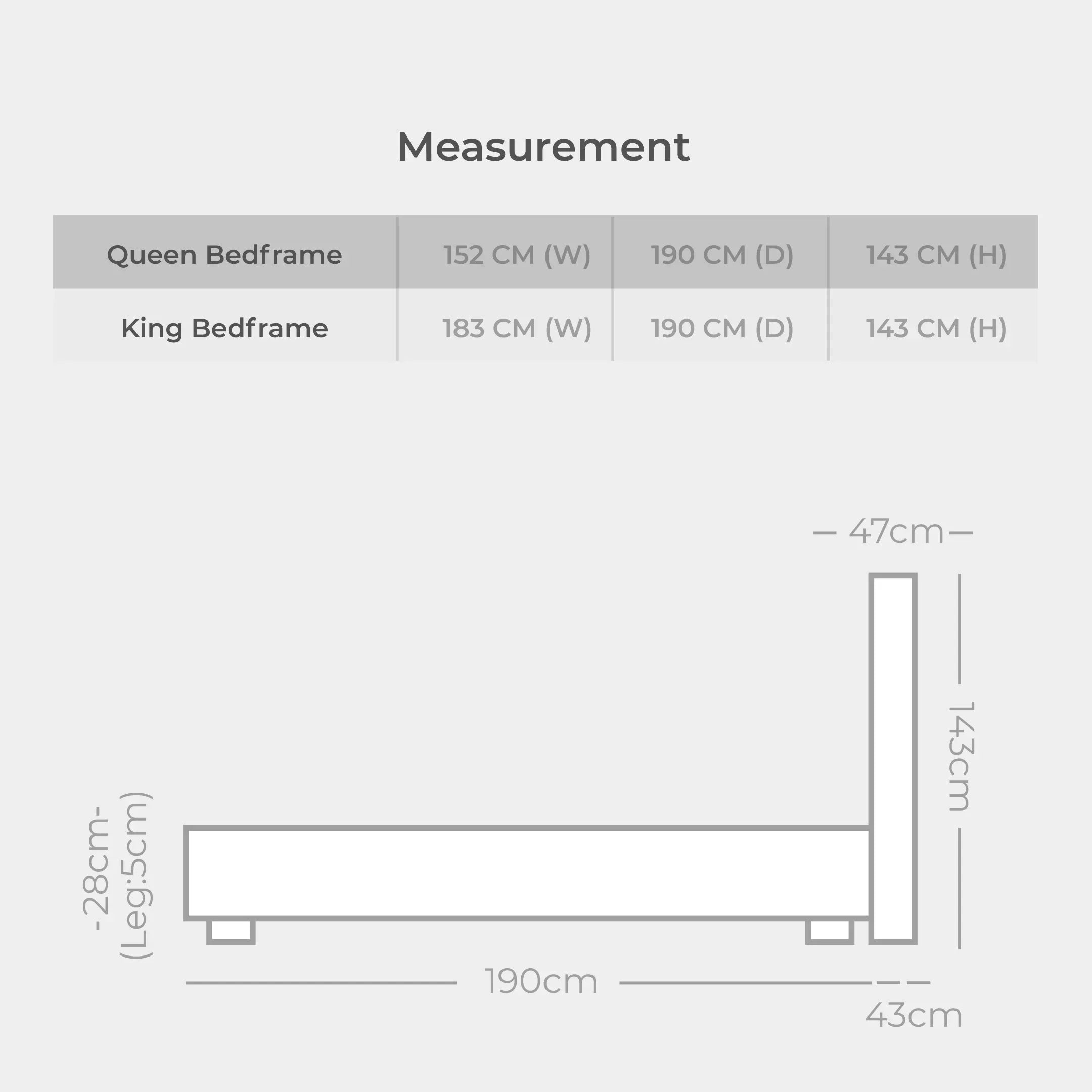 Goodnite CS8822 Bedframe (Single/ Super Single/ Queen/ King)