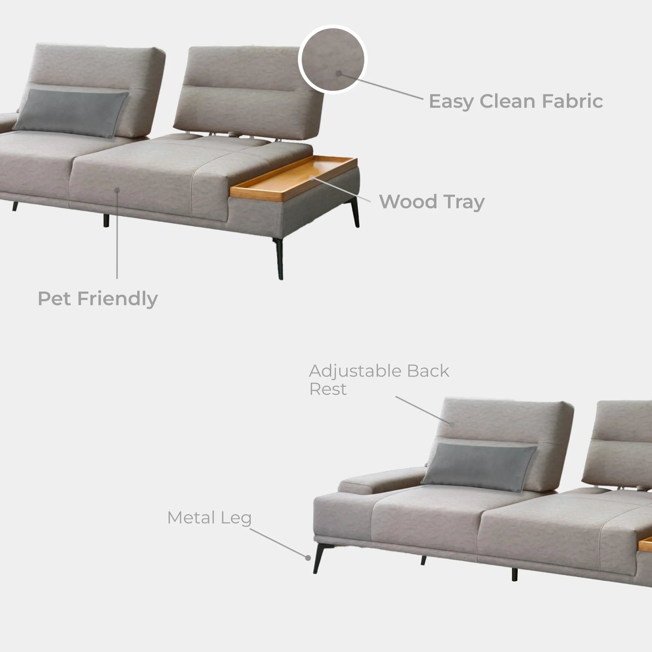 Goodnite 2.5 Seater Fabric Sofa (239C)