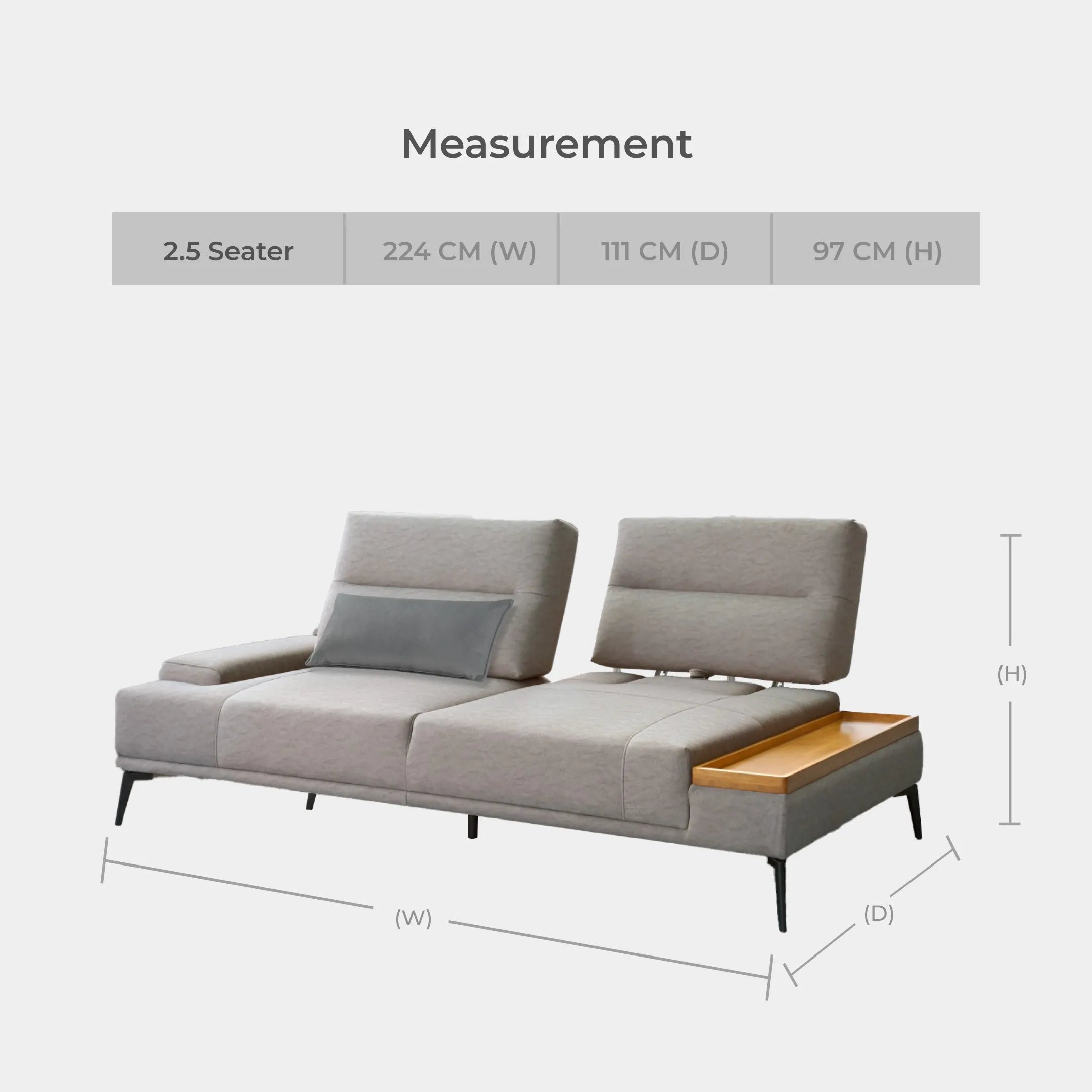 Goodnite 2.5 Seater Fabric Sofa (239C)