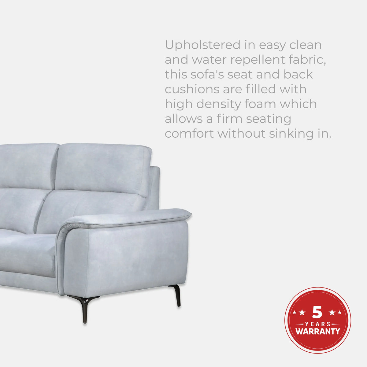 Goodnite Fabric Sofa (ML3750), 1 Seater/ 2 Seater/ 3 Seater & 2+3 Seater, 2.5 Years Warranty