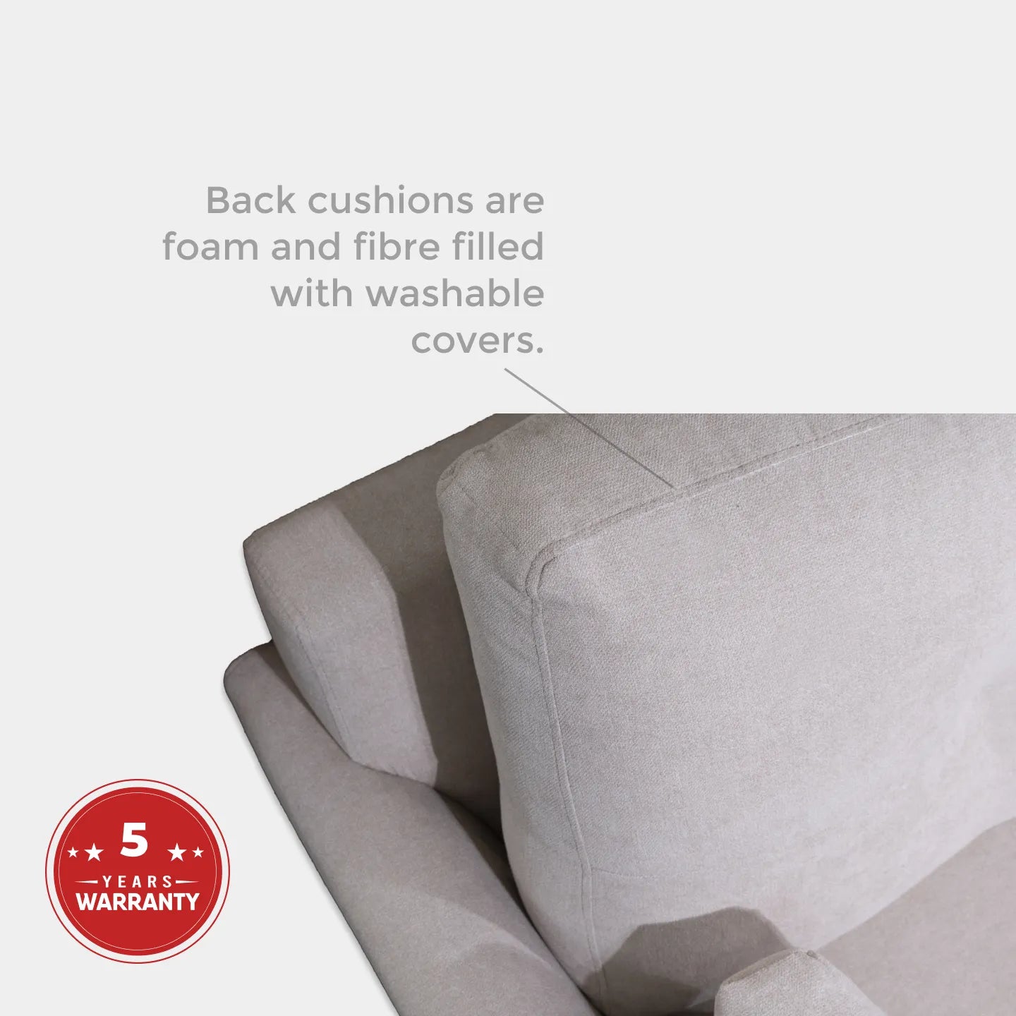 Goodnite Fabric Sofa (ML3704), 1 Seater/ 2 Seater/ 3 Seater/ 2+3 Seater/ 5 Years Warranty