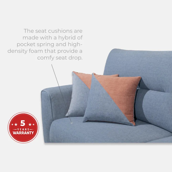 Goodnite Fabric Sofa (ML3709), 1 Seater/ 2 Seater/ 3 Seater/ 2+3 Seater, 5 Years Warranty