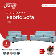 Goodnite Fabric Sofa (3009), 1 Seater/ 2 Seater/ 3 Seater/ 2+3 Seater/ 5 Years Warranty