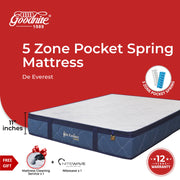 Goodnite De Everest 5 Zone Pocket Spring Mattress (11 Inch) with Single/ Super Single/ Queen/ King