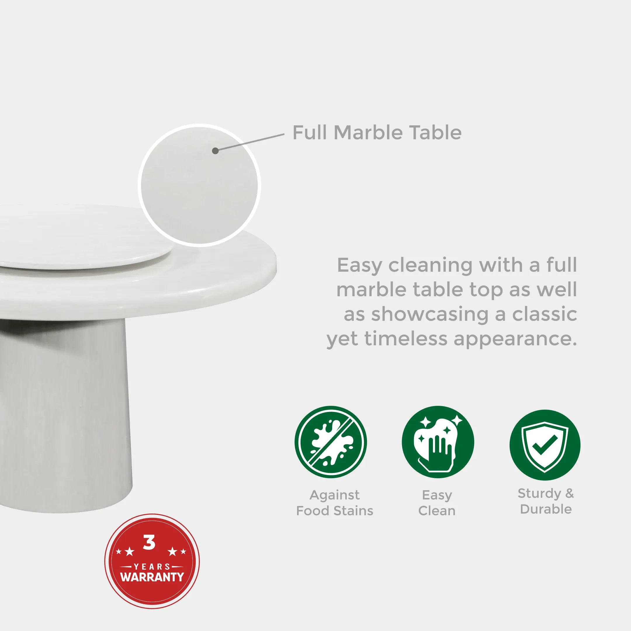 Goodnite 1+6 / 1+8 Marble Dining Set (W 1500mm), Marble Top Table, Metal Leg, PU Chair
