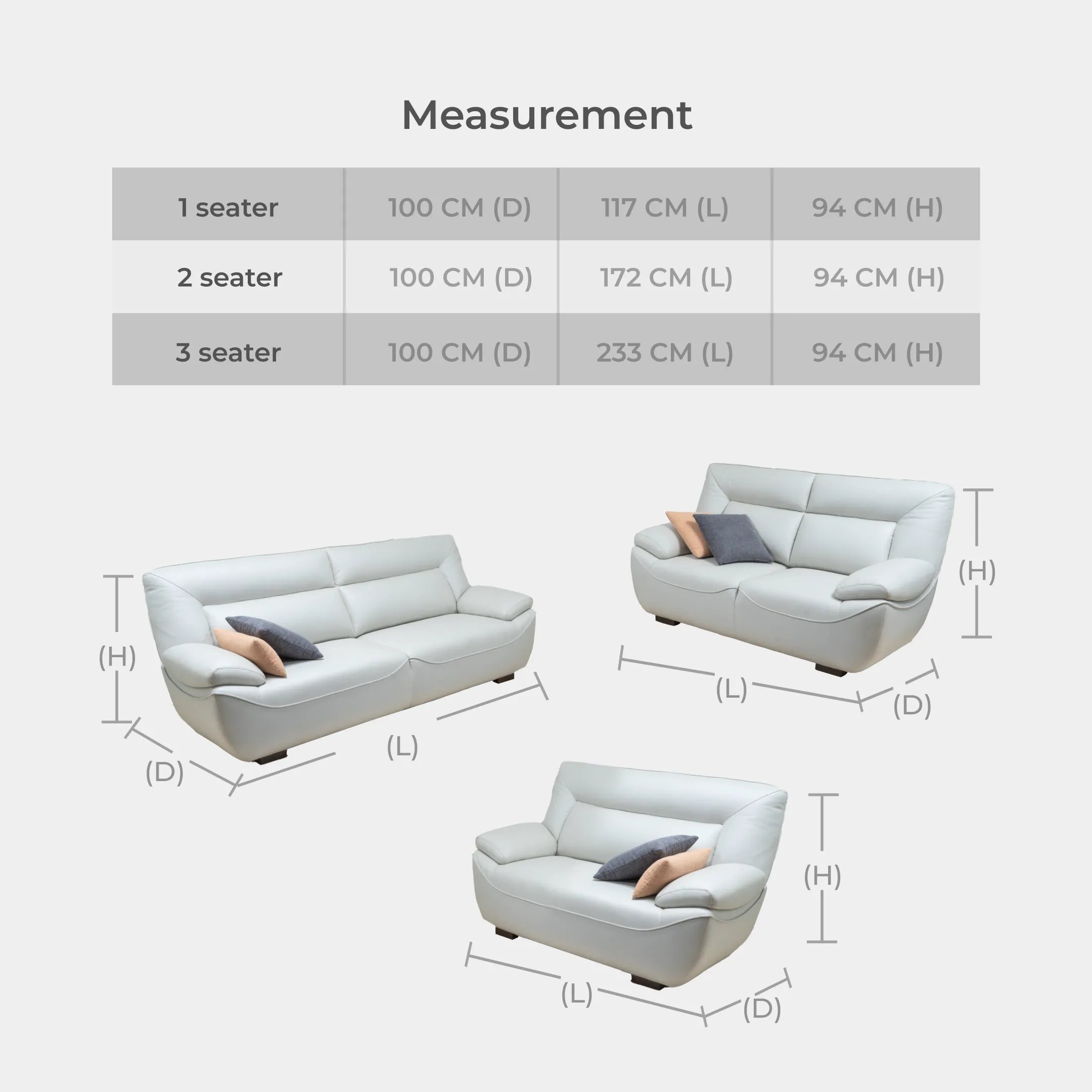 Goodnite Fabric Sofa (Hatteo), 1 Seater/ 2 Seater/ 3 Seater/ 5 Years Warranty