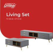 Goodnite Living Set, 6Ft TV Cabinet + Coffee Table