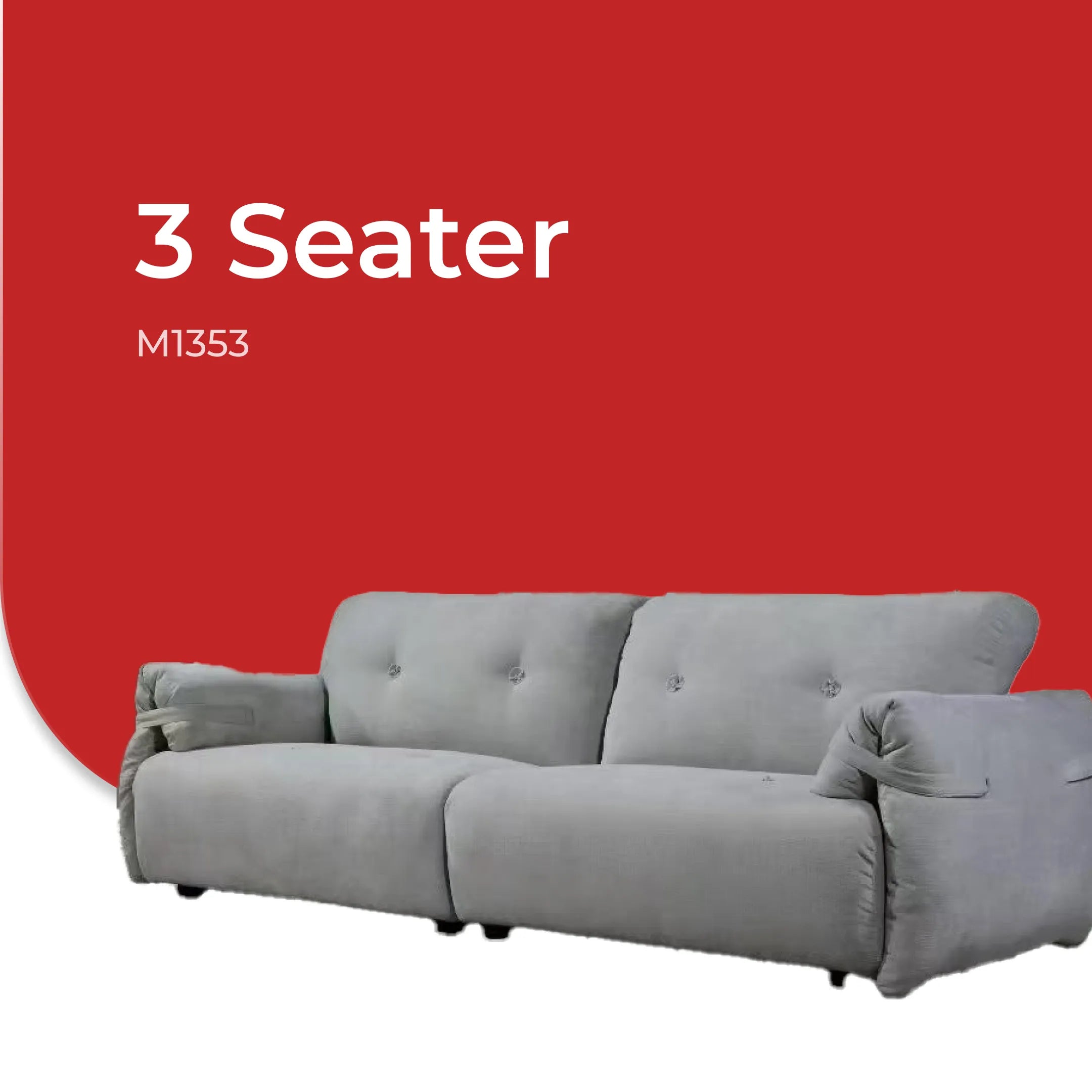 Goodnite Fabric Sofa (M1353), 1 Seater/ 2 Seater/ 3 Seater/ 5 Years Warranty