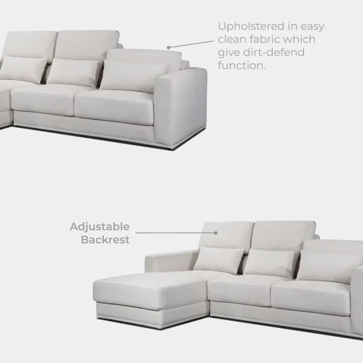 Goodnite Fabric Sofa (AM903630"), L-Shape/ 1 Seater/ 2 Seater/ 3 Seater/ 5 Years Warranty
