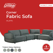 Goodnite Fabric Sofa (ML3775), L-Shape/ 1 Seater/ 2 Seater/ 3 Seater/ 5 Years Warranty