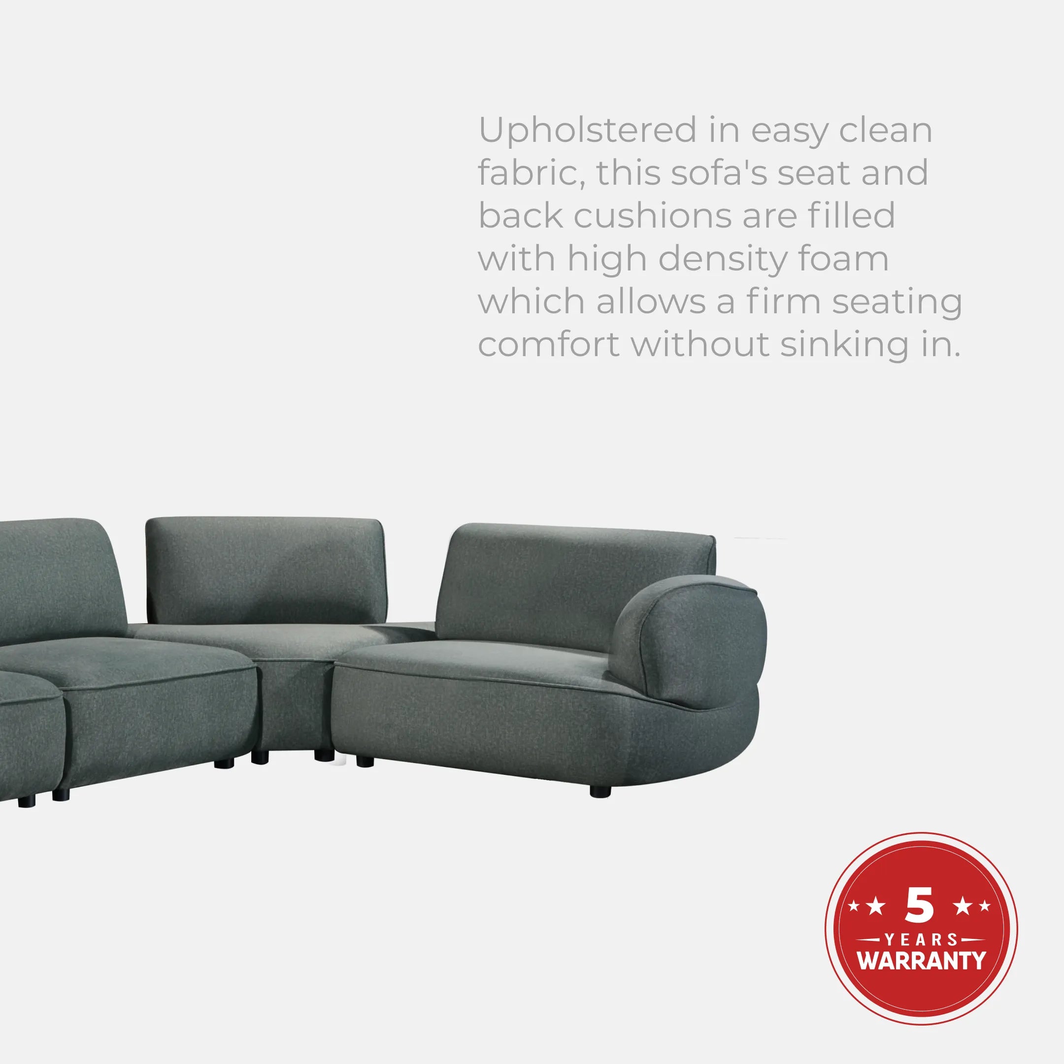 Goodnite Fabric Sofa (ML3775), L-Shape/ 1 Seater/ 2 Seater/ 3 Seater/ 5 Years Warranty