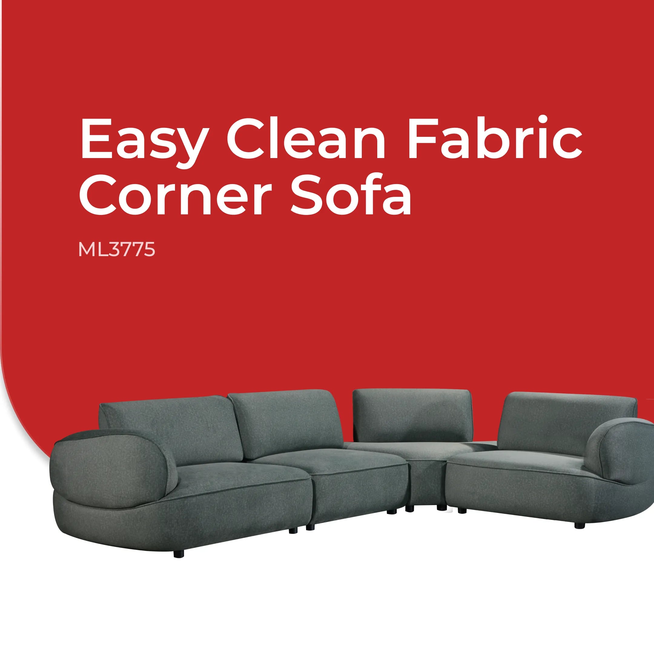 Goodnite Fabric Sofa (ML3775), L-Shape/ 1 Seater/ 2 Seater/ 3 Seater/ 5 Years Warranty