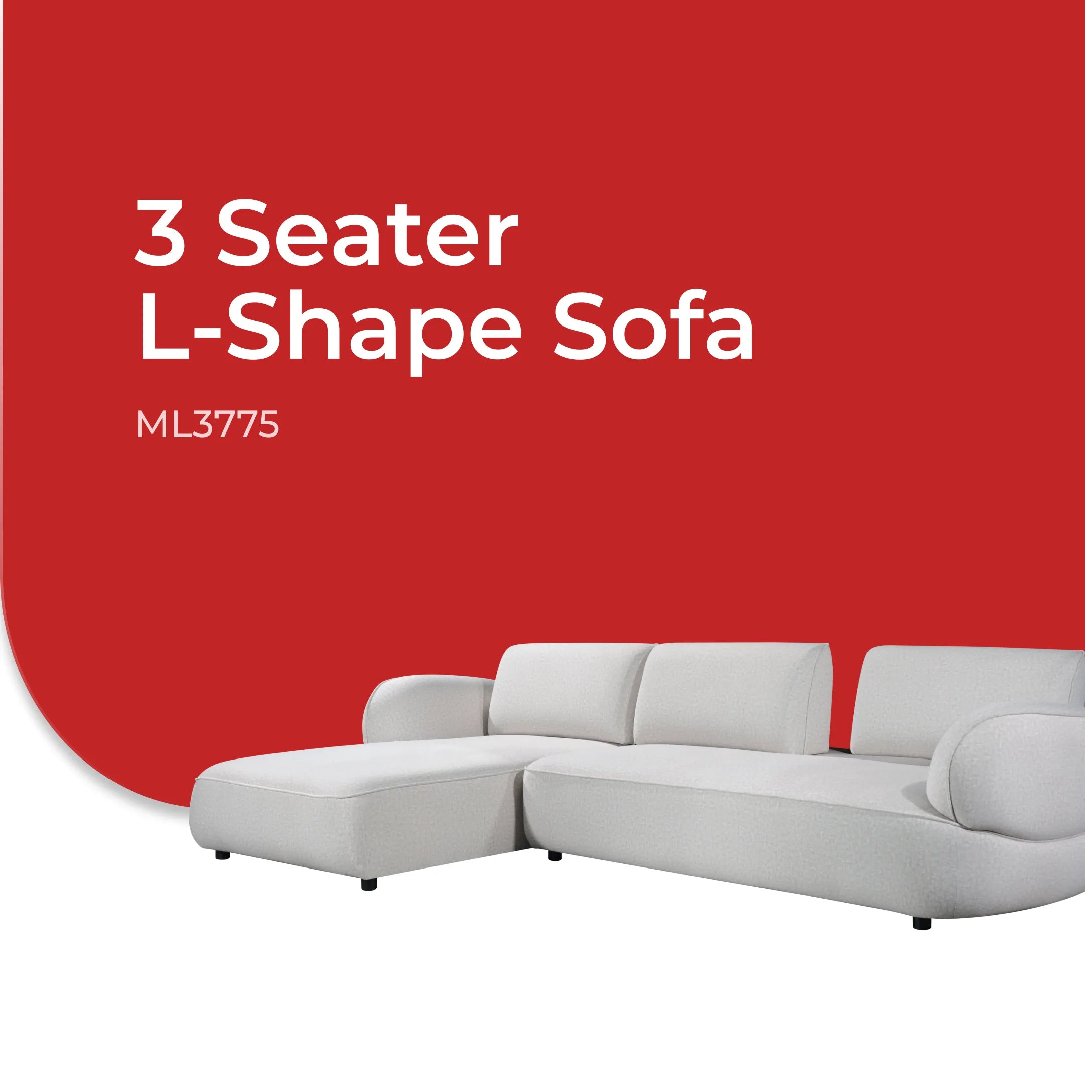 Goodnite Fabric Sofa (ML3775), L-Shape/ 1 Seater/ 2 Seater/ 3 Seater/ 5 Years Warranty