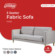 Goodnite Fabric Sofa (M1358), 1 Seater/ 2 Seater/ 3 Seater/ 2+3 Seater, 5 Years Warranty