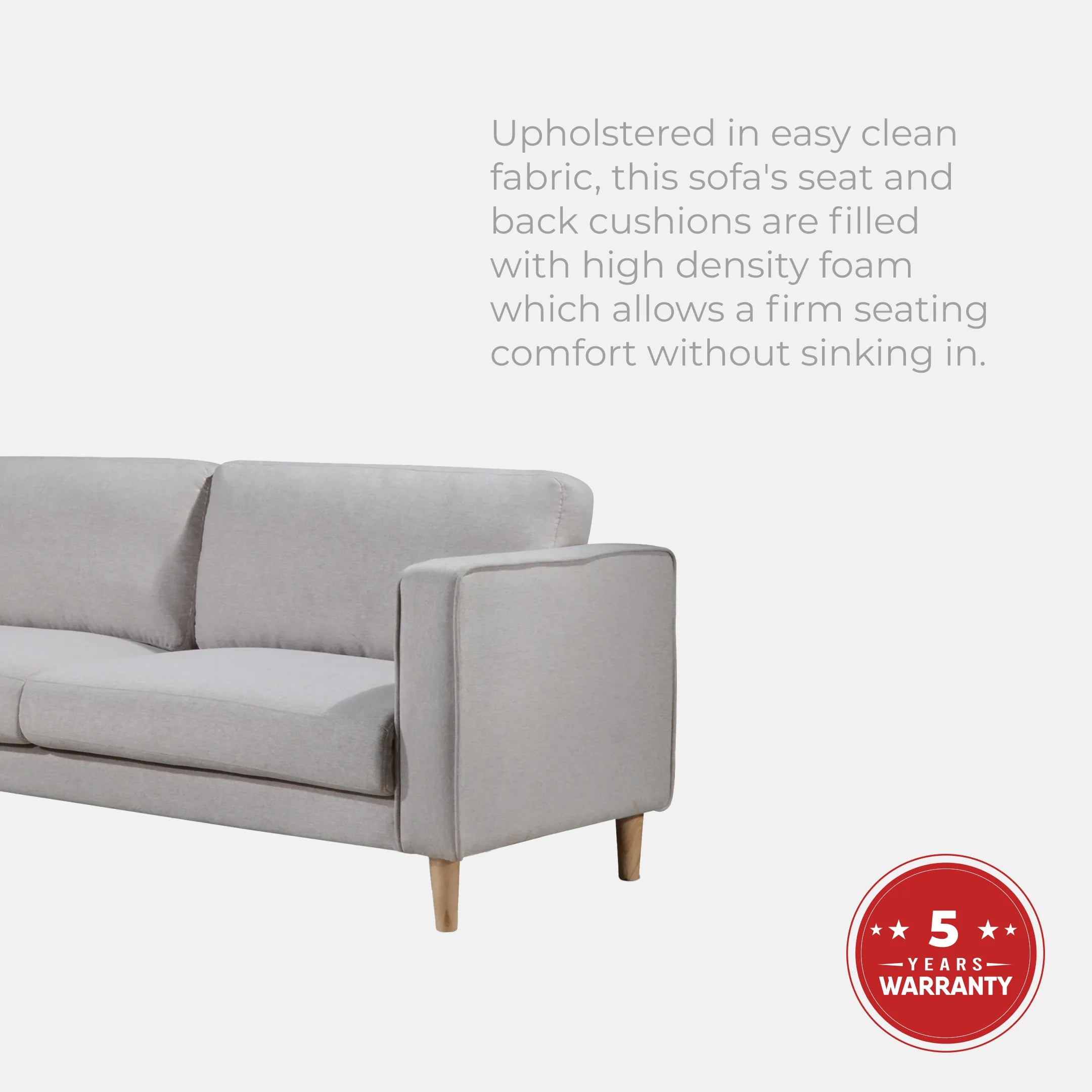 Goodnite Fabric Sofa (M1358), 1 Seater/ 2 Seater/ 3 Seater/ 2+3 Seater, 5 Years Warranty