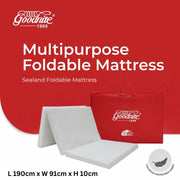 Goodnite Sealand Foldable Mattress (4 Inch), Removable Zip Cover