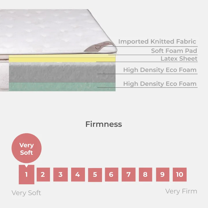 Goodnite Susanne Natural Latex Foam Mattress (13 Inch) with Single/ Super Single/ Queen/ King