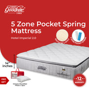 Goodnite Hotel Imperial 2.0 5 Zone Pocket Spring Mattress (14 Inch) with Single/ Super Single/ Queen/ King