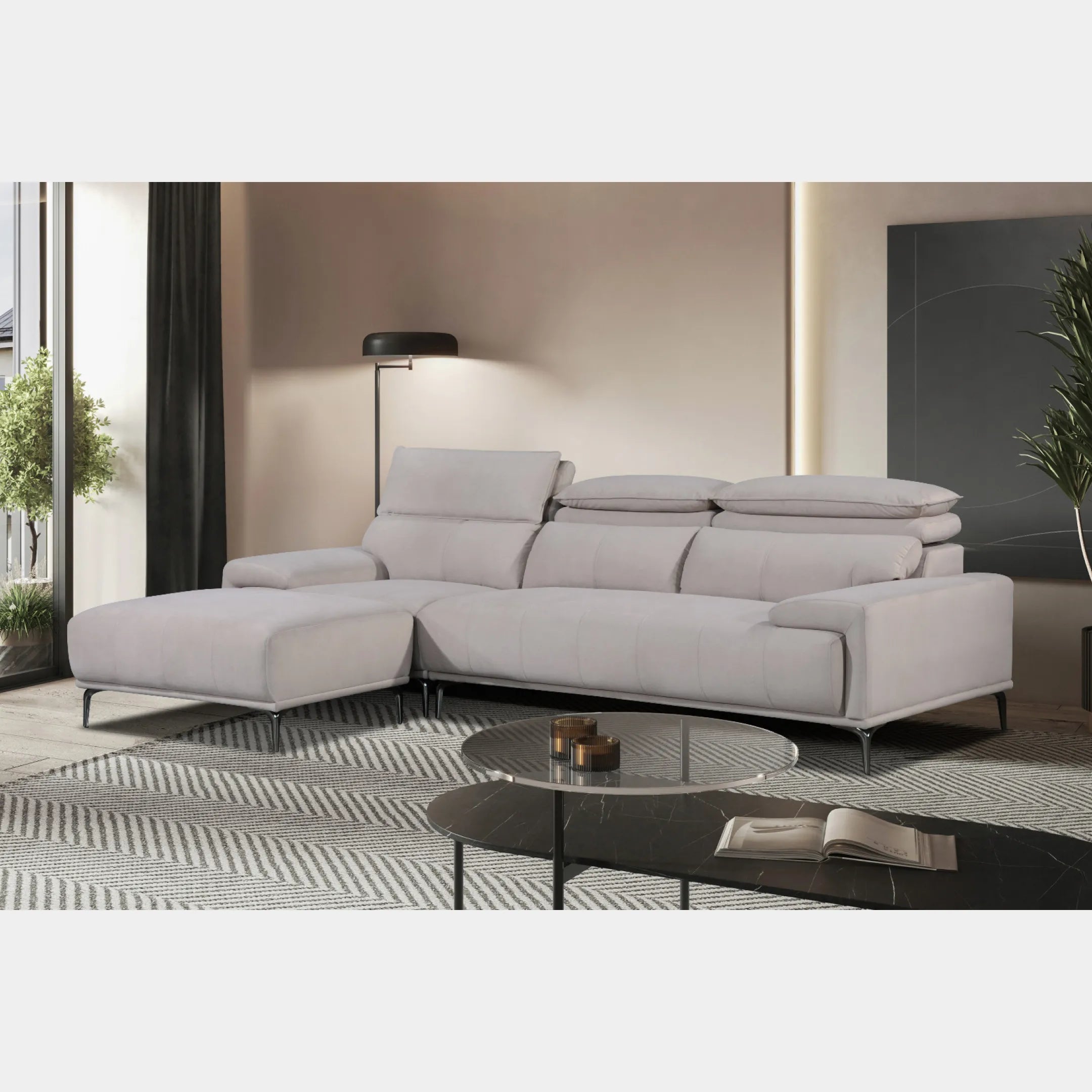 Goodnite Fabric Sofa (ML3777), 1 Seater/ 2 Seater/ 3 Seater/ 3 Seater+ Stool/ 2+3 Seater/ 5 Years Warranty