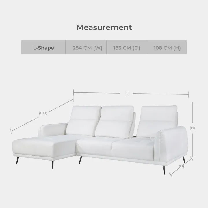 Goodnite Fabric L-Shape (DSL8029), 5 Years Warranty