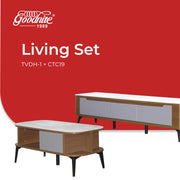 Goodnite Living Set, Ceramic Top TV Cabinet + Coffee Table