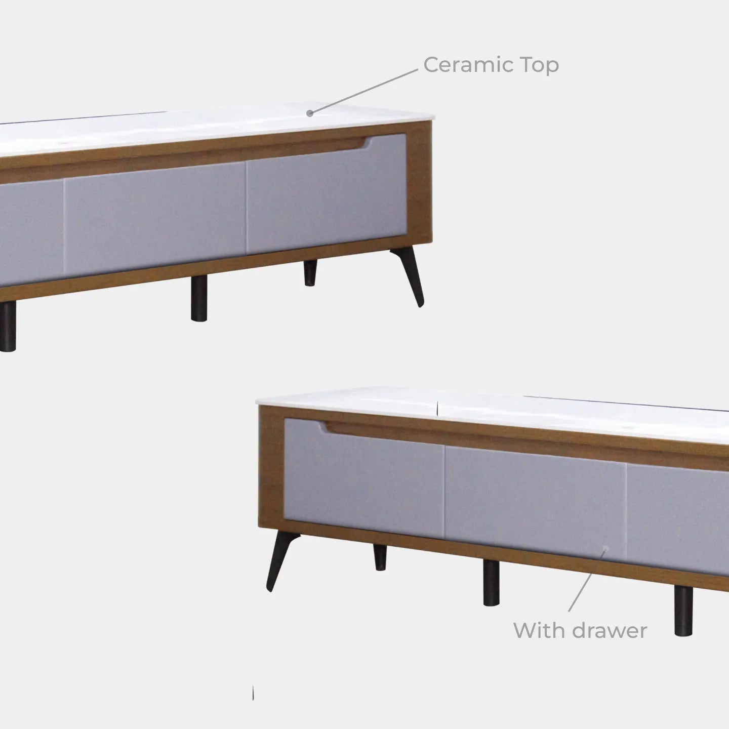 Goodnite Living Set, Ceramic Top TV Cabinet + Coffee Table