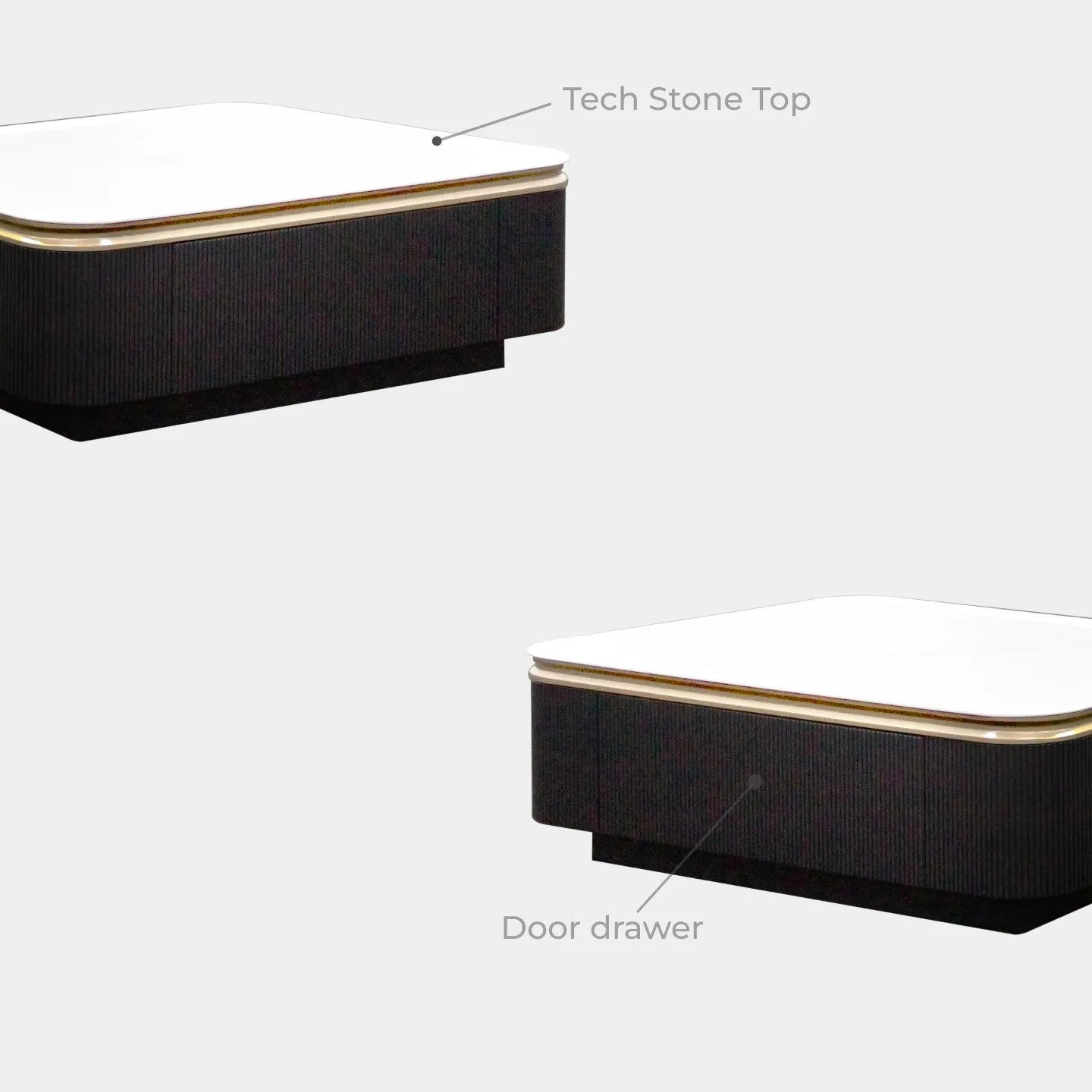 Goodnite Tech Stone Top TV Cabinet with Ceramic + Coffee Table (TV2508+CT2508)