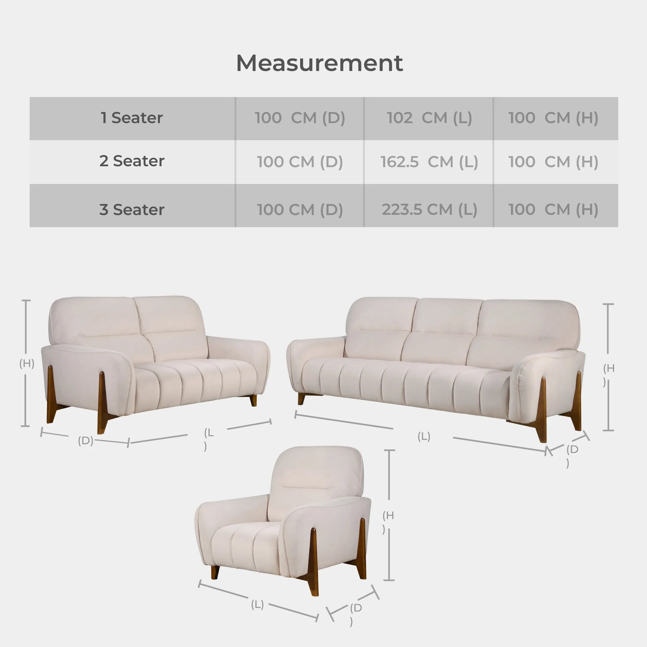 Goodnite Fabric Sofa (IN 603), 1 Seater/ 2 Seater/ 3 Seater/ 2+3 Seater/ 5 Years Warranty