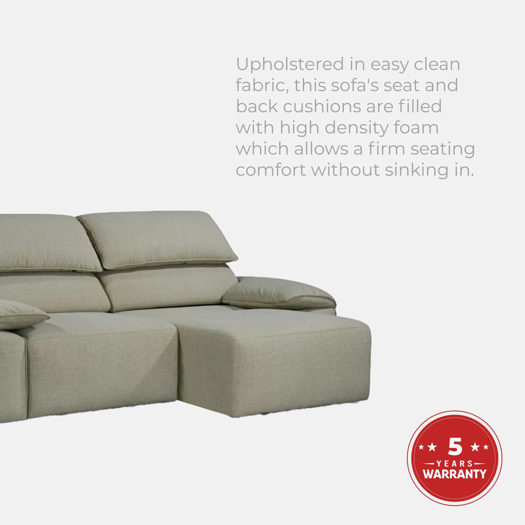 Goodnite Seat Power Slide Out L-Shape Sofa (DSL8036 32"), 5 Years Warranty