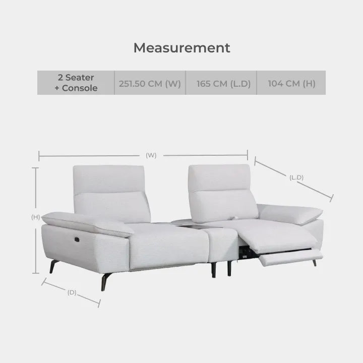 Goodnite 2 Seater + 2 Incliner Sofa (TH5119 30"), 5 Years Warranty