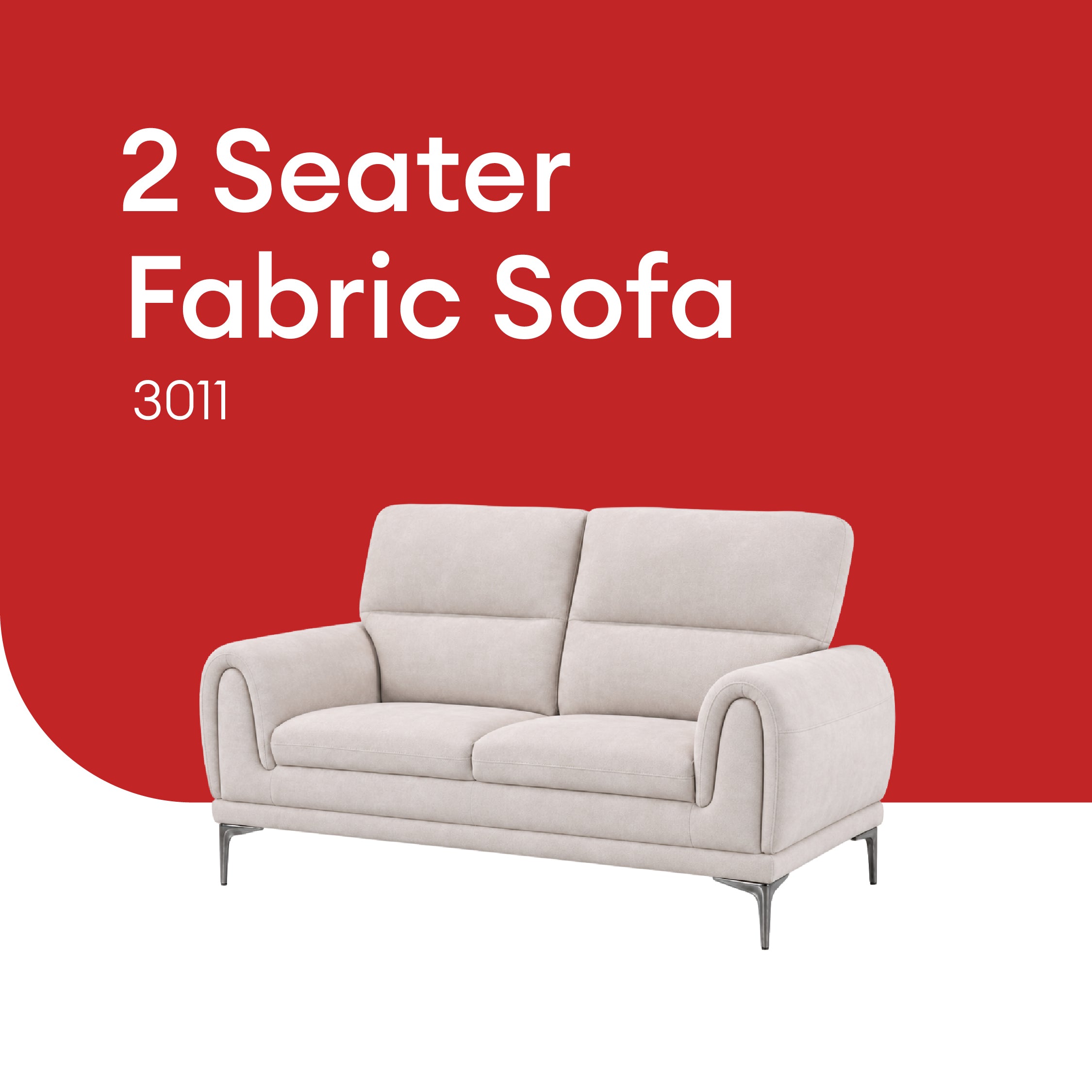 Goodnite Fabric Sofa (3011), 1 Seater/ 2 Seater/ 3 Seater/ 2+3 Seater, 5 Years Warranty