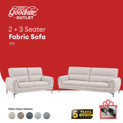 Goodnite Fabric Sofa (3011), 1 Seater/ 2 Seater/ 3 Seater/ 2+3 Seater, 5 Years Warranty