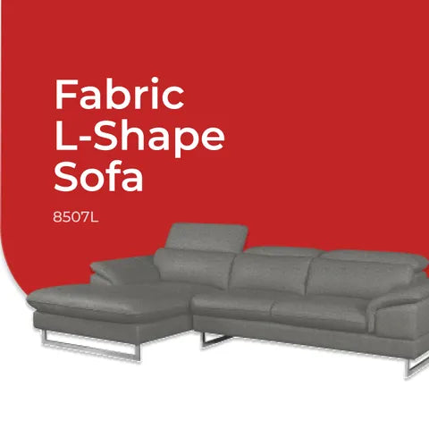Goodnite Fabric L-Shape Sofa (8507L), 10 Years Warranty