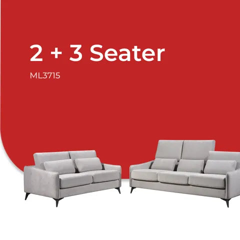 Goodnite Modern Fabric Sofa (ML3715), 1 Seater/ 2 Seater/ 3 Seater/ 3 Seater+Stool/ 2+3 Seater, 5 Years Warranty
