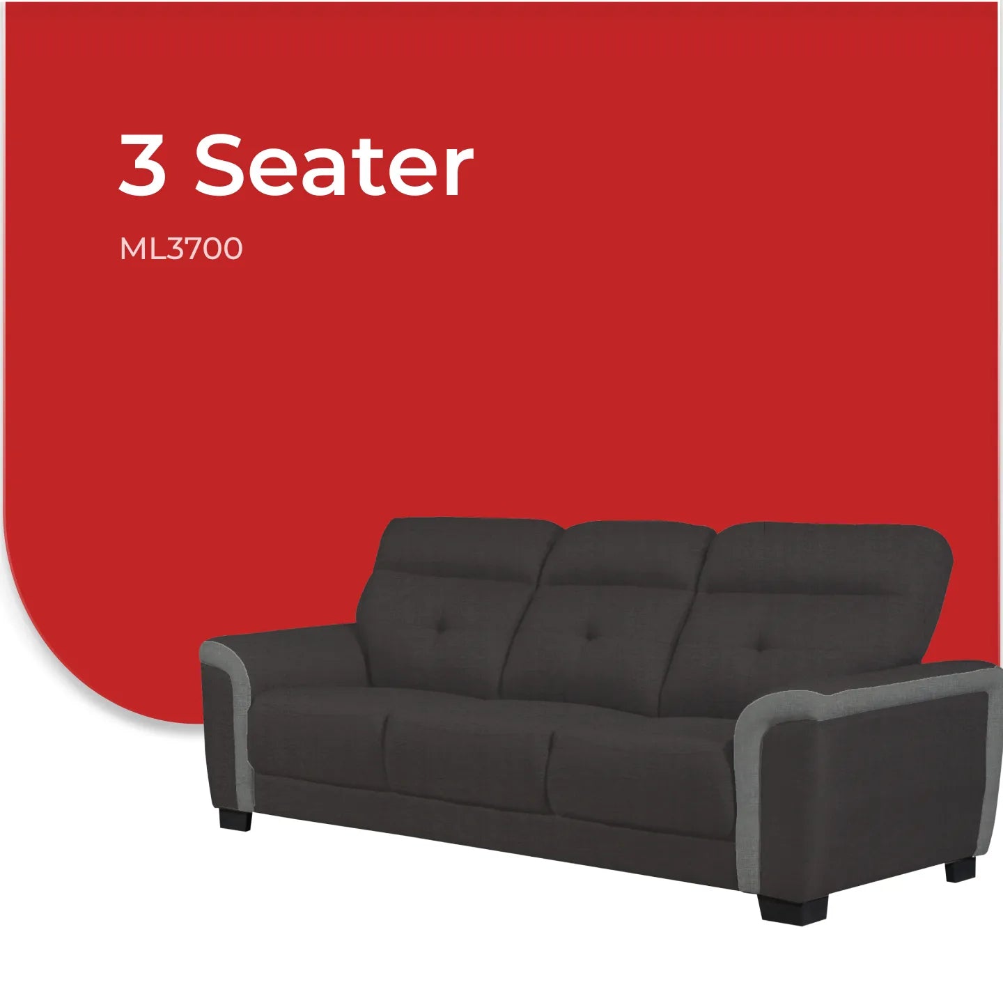 Goodnite Fabric Sofa (ML3700), 1 Seater/ 2 Seater/ 3 Seater/ 2+3 Seater, 3 Years Warranty