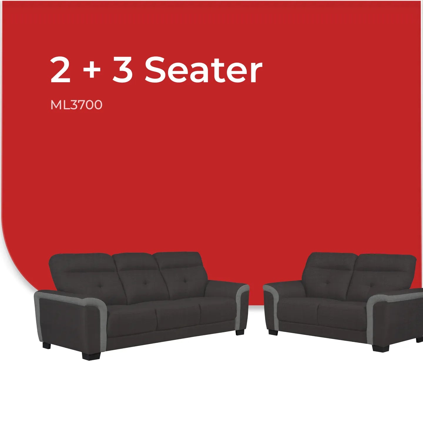 Goodnite Fabric Sofa (ML3700), 1 Seater/ 2 Seater/ 3 Seater/ 2+3 Seater, 3 Years Warranty
