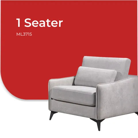 Goodnite Modern Fabric Sofa (ML3715), 1 Seater/ 2 Seater/ 3 Seater/ 3 Seater+Stool/ 2+3 Seater, 5 Years Warranty