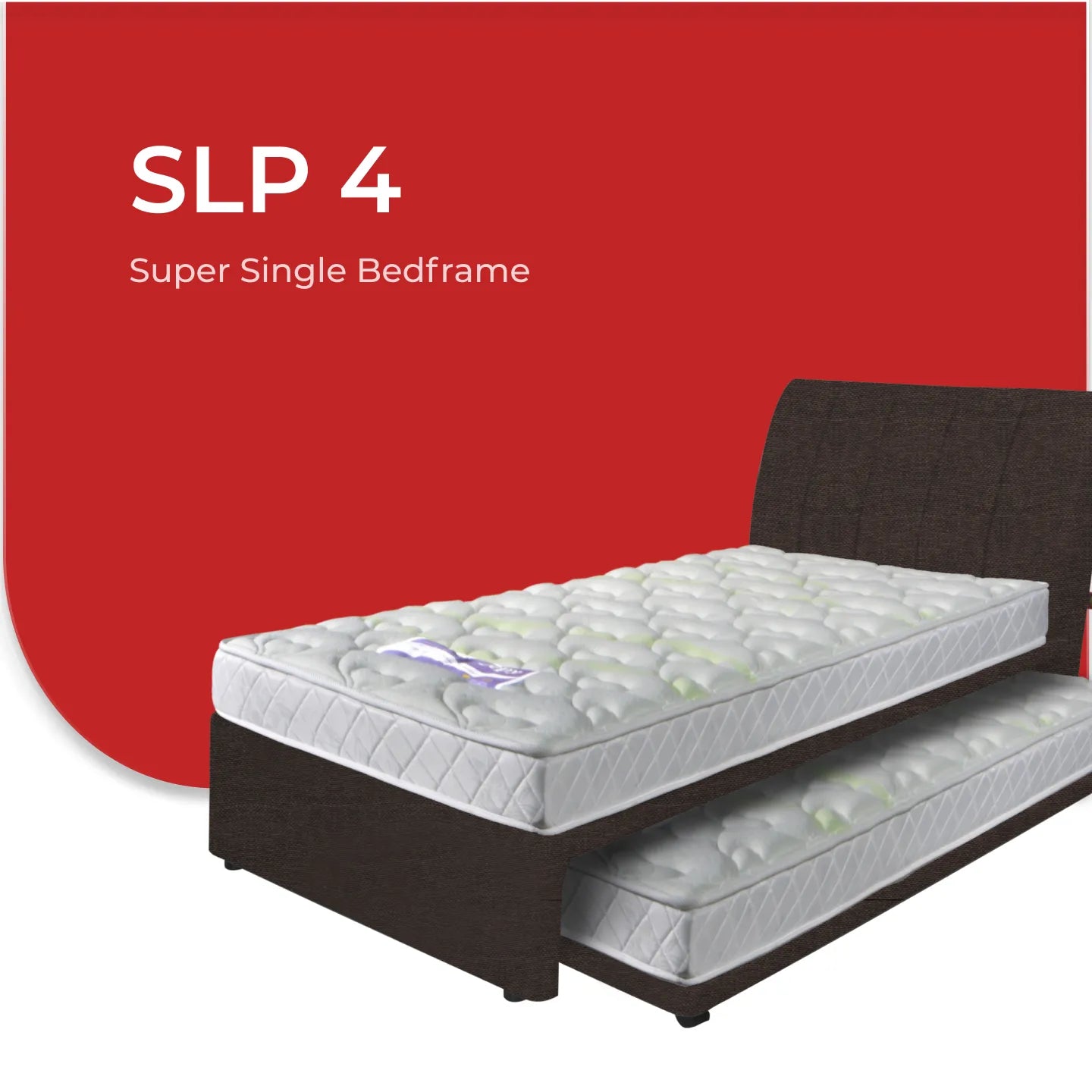 Goodnite SLP 4 Bedframe (Single or Super Single Top + Single Size Bottom Wooden Pull Out Multi Divan)