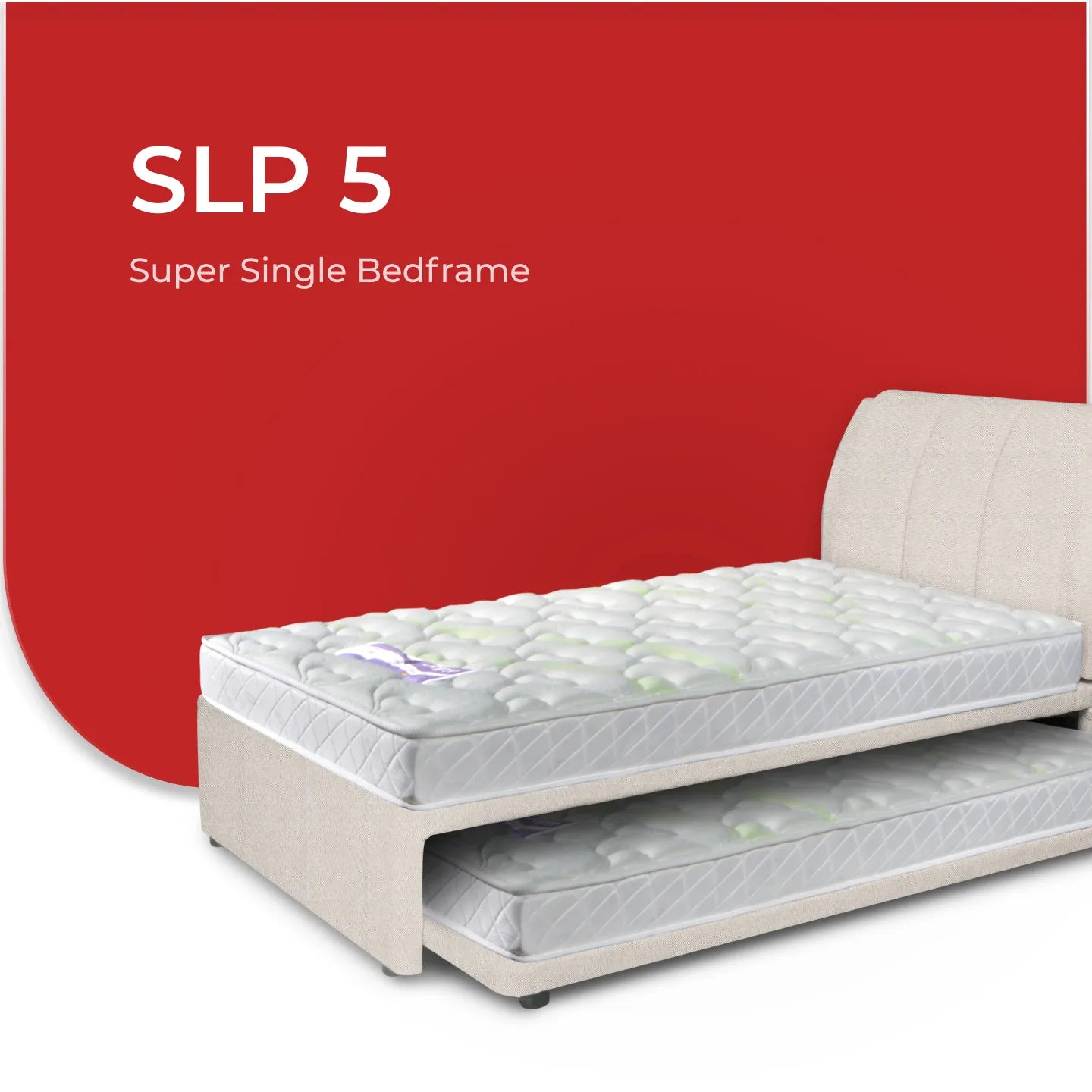 Goodnite SLP 5 Bedframe (Single or Super Single Top + Single Size Bottom Wooden Pull Out Multi Divan)