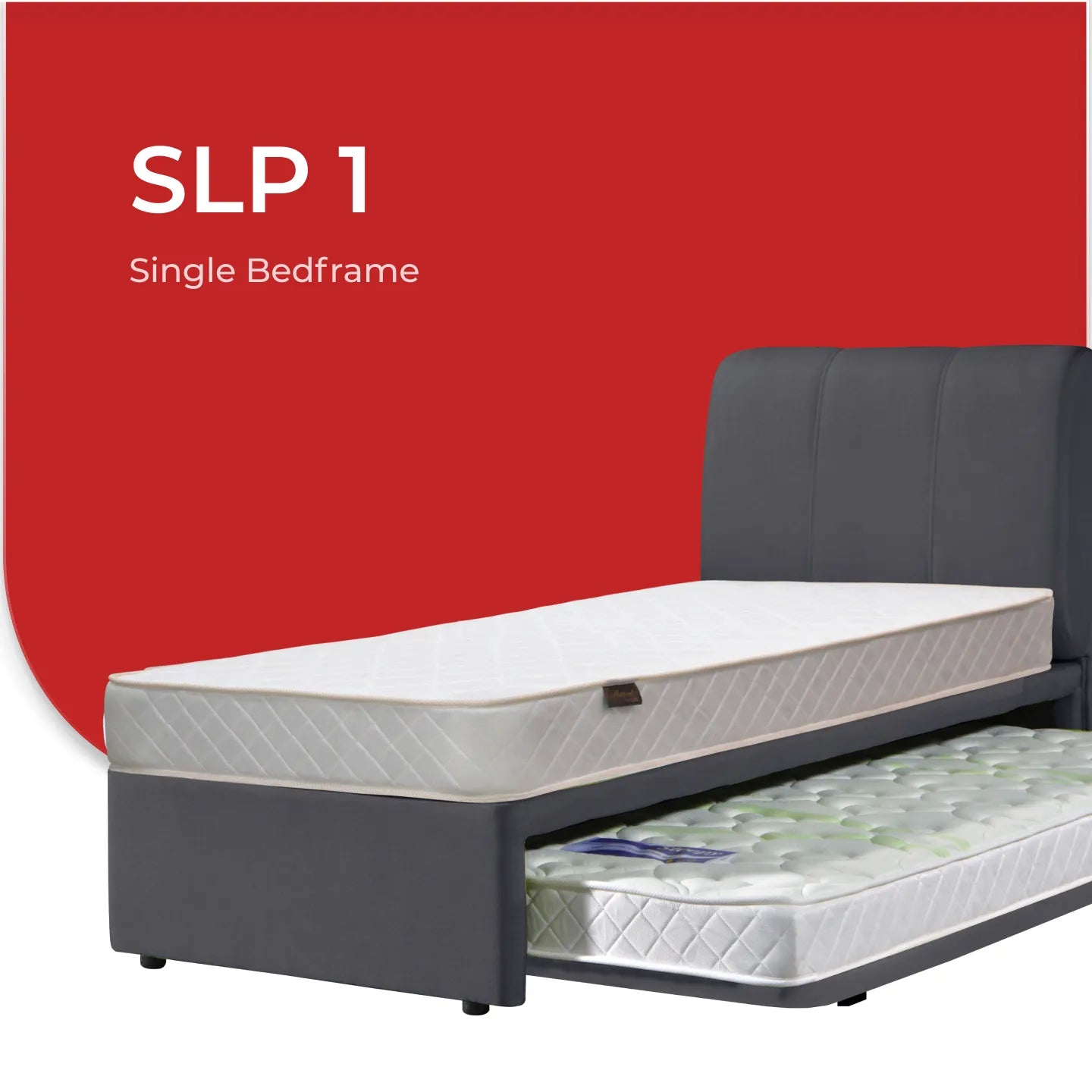 Goodnite SLP1 Bedframe (Single Top + Single Size Bottom Wooden Pull Out Multi Divan)