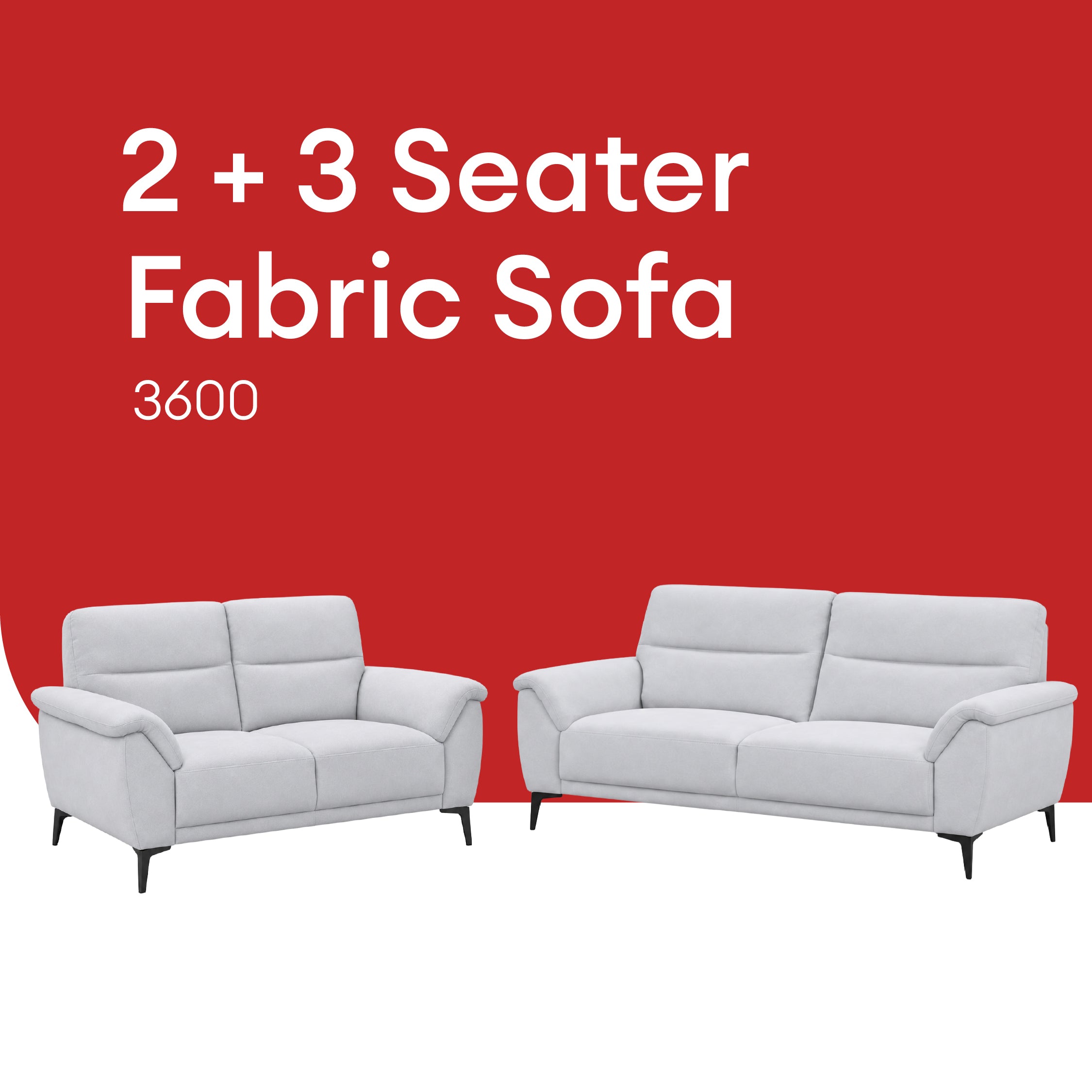 Goodnite Fabric Sofa (3600), 1 Seater/ 2 Seater/ 3 Seater/ 2+3 Seater, 5 Years Warranty
