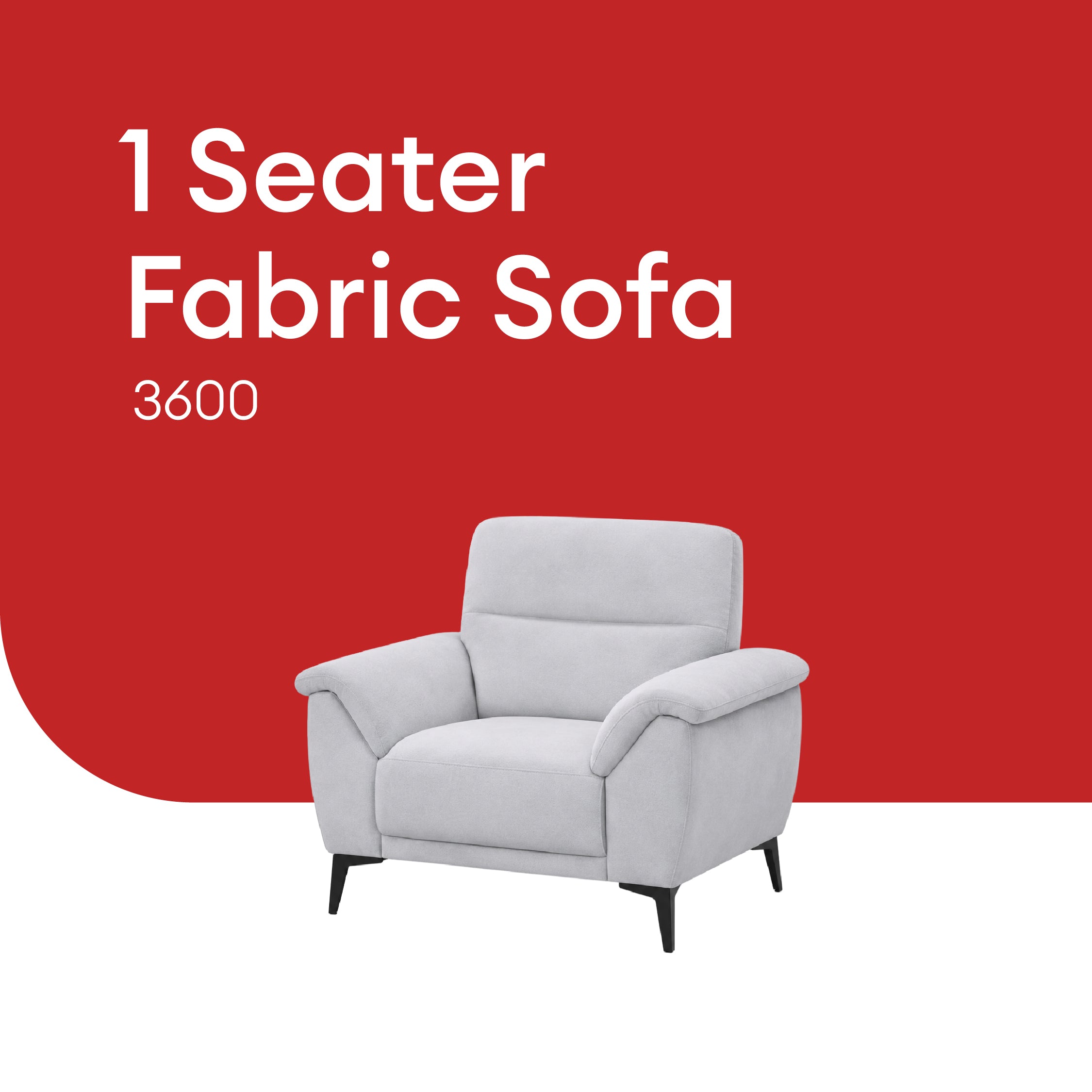 Goodnite Fabric Sofa (3600), 1 Seater/ 2 Seater/ 3 Seater/ 2+3 Seater, 5 Years Warranty