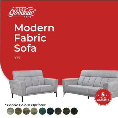 Goodnite Modern Fabric Sofa (937), 1 Seater/ 2 Seater/ 3 Seater/ 2+3 Seater, 5 Years Warranty