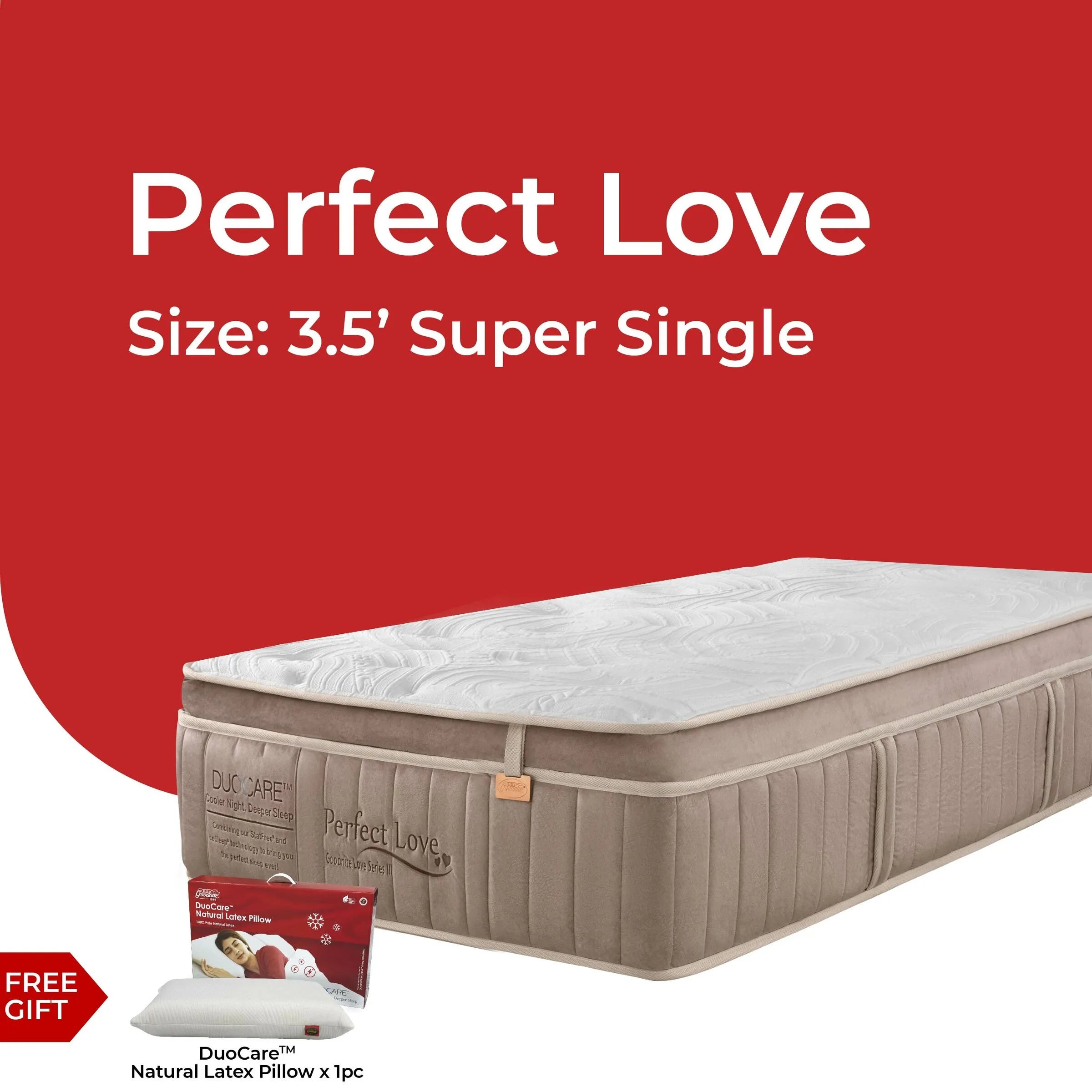 [NEW] Goodnite Perfect Love Dual Layer Pocket Spring Mattress (13 Inch) with Single/ Super Single/ Queen/ King