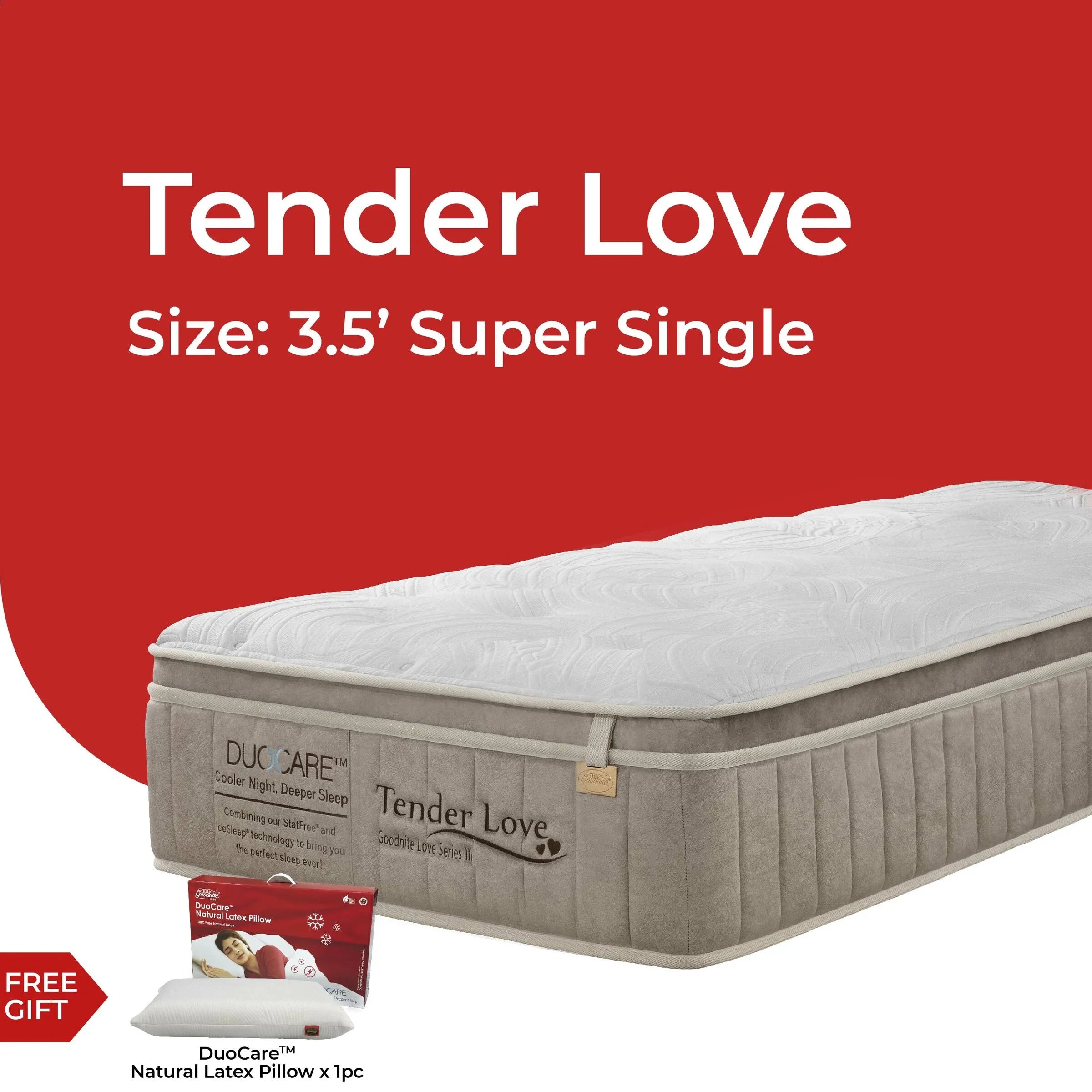 [NEW] Goodnite Tender Love 5 Zone Pocket Spring Mattress (12.5 Inch) with Single/ Super Single/ Queen/ King