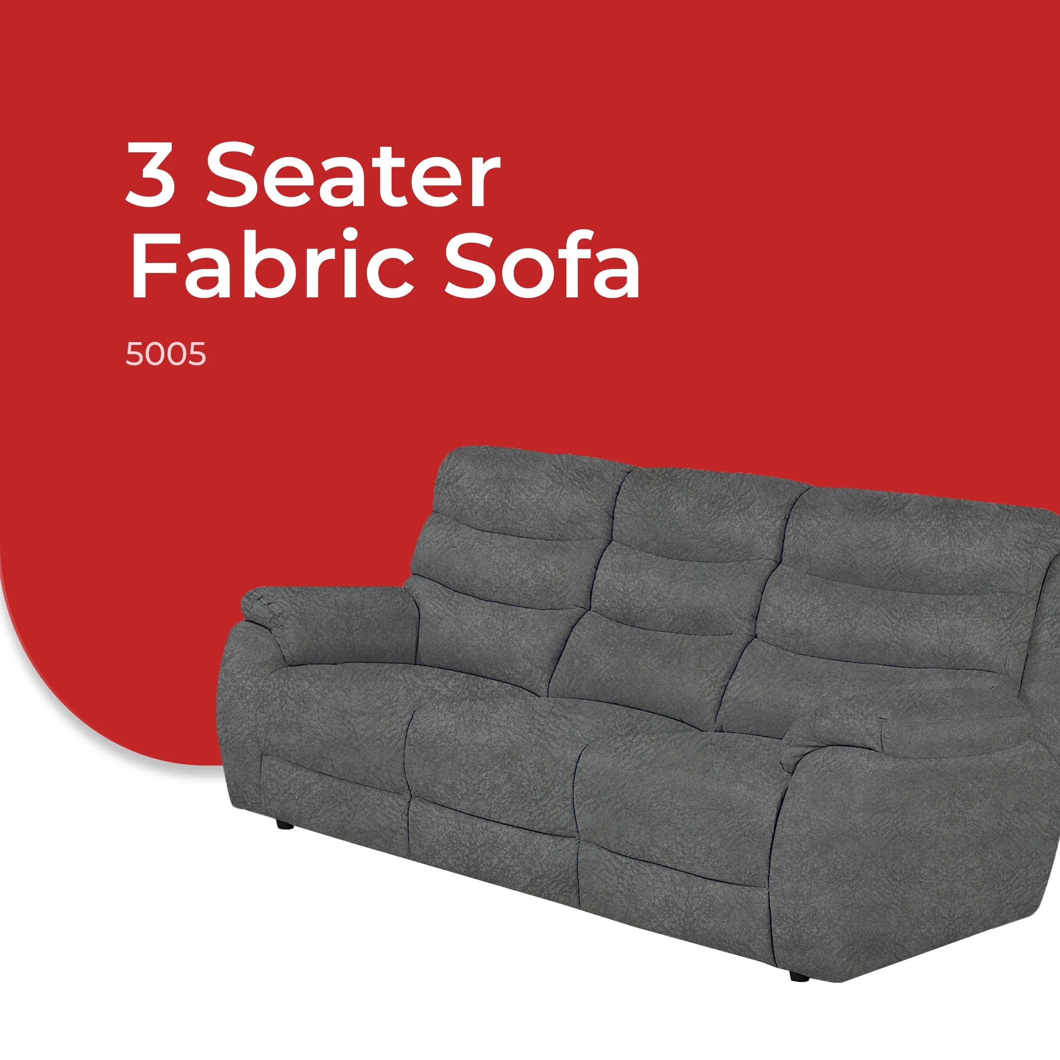Goodnite Fabric Recliner Sofa (5005), 1 Seater Recliner/ 2 Seater/ 3 Seater/ 1R+3 Seater, 10 Years Warranty