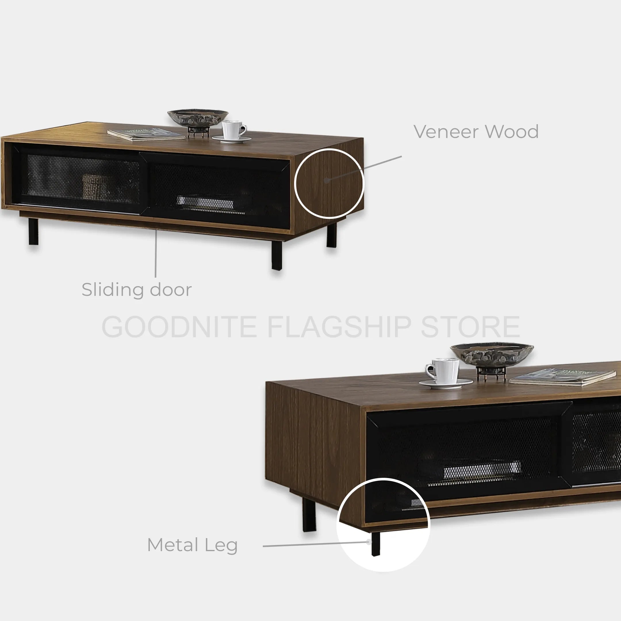 Goodnite Living Set (9018 Series), 6Ft TV Cabinet/ Coffee Table/ Console Table