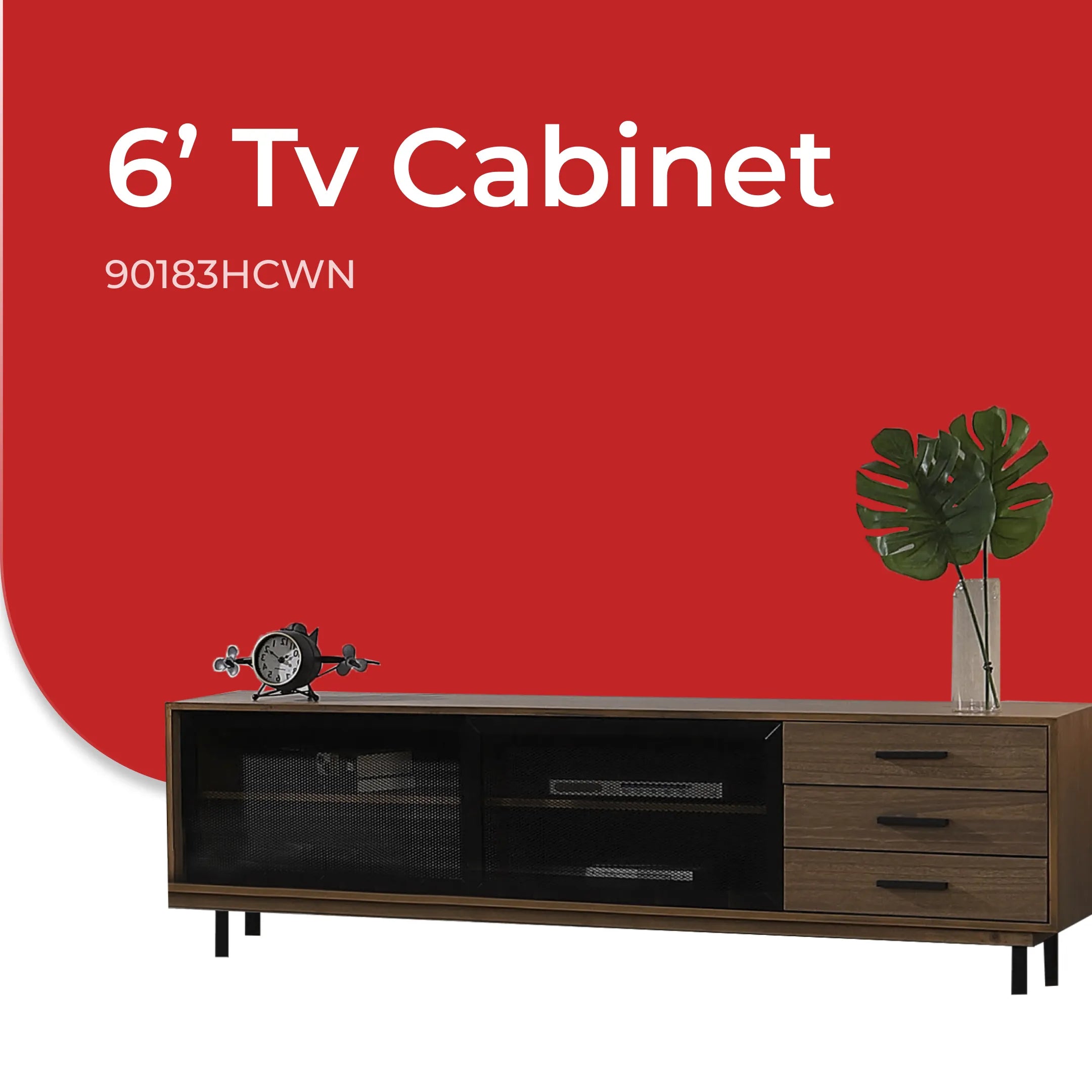 Goodnite Living Set (9018 Series), 6Ft TV Cabinet/ Coffee Table/ Console Table