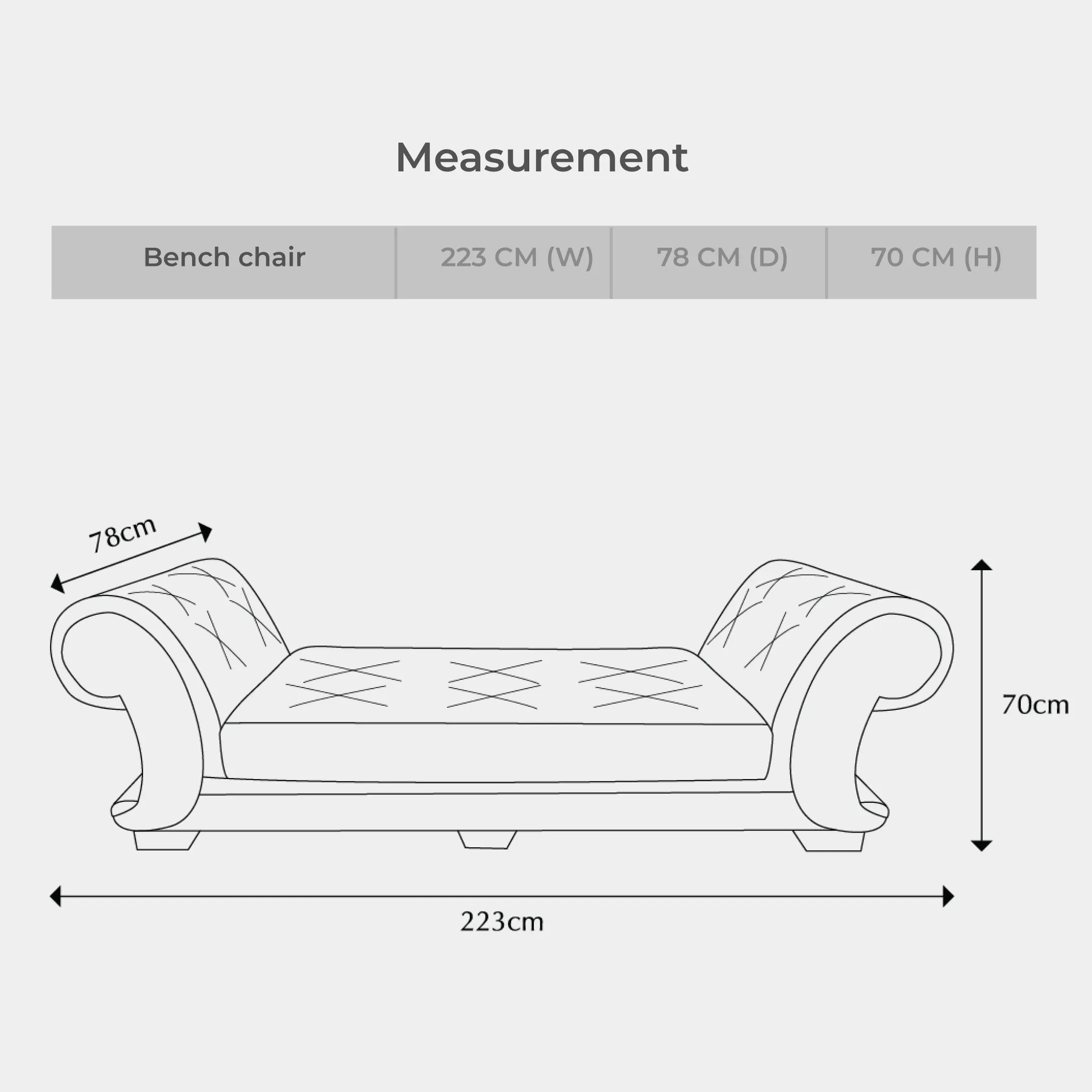BC7002 Bench Chair